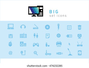 set of icons  Electronic Technology