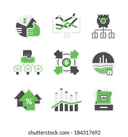 Set Of Icons Of Financial Market And Investment. 