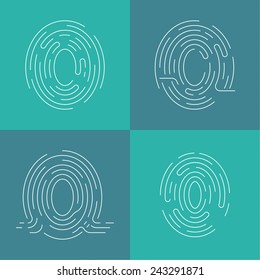 Set of icons fingerprint. Identification, and input protection by means of a scanner