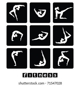 set of icons - fitness