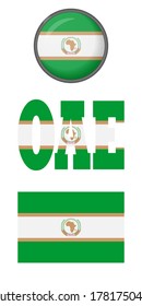 Juego de íconos para banderas de países africanos. Imagen vectorial de las banderas de la organización UNIDAD AFRICANA. Se puede utilizar para crear un sitio web, folletos impresos, folletos, folletos y carteles.