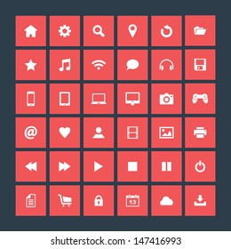 Set of icons, flat design