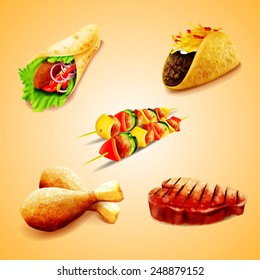 set icons for food