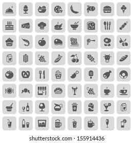 Set of icons with food and drinks for restaurant or commercial