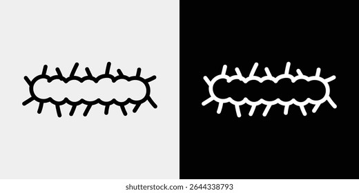 Set of icons of forest and garden insects in summer