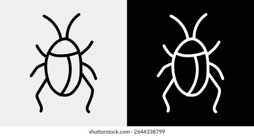 Set of icons of forest and garden insects in summer