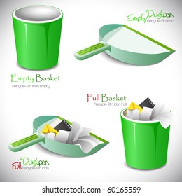 Set of icons. "Full" and "empty".Vector illustration