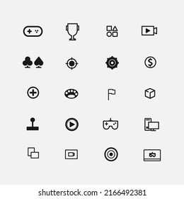 Juego de iconos, juegos y juego
