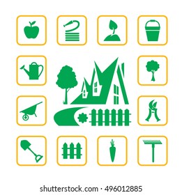 Set of Icons for the garden