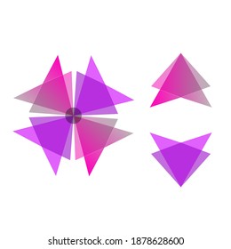 Set of icons, geometric logo