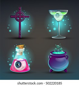 set of icons for Halloween