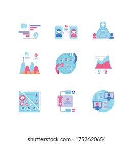 set of icons healthcare infographics vector illustration design
