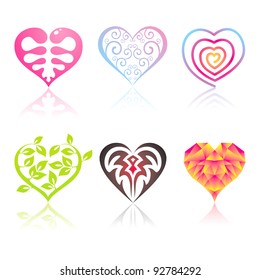 Set of icons hearts