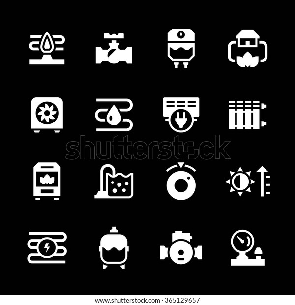 Set Icons Heating Stock Vector (Royalty Free) 365129657 | Shutterstock