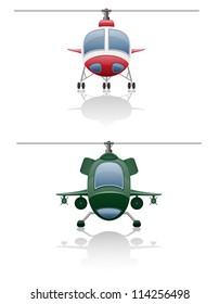 set icons helicopter vector illustration isolated on white background