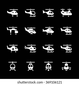 Set icons of helicopters