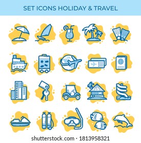 set icons holiday & travel