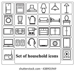 set of icons of home