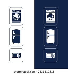 set of icons for the home appliance store