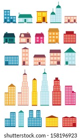 Set of icons of houses.