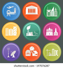 Set Of Icons Infrastructure City, Vector Illustration