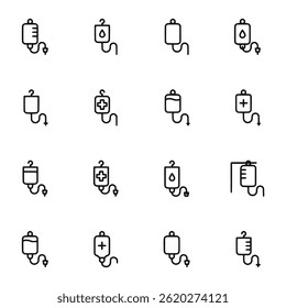 set of icons Infuse vector illustration