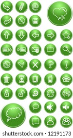 set of icons internet