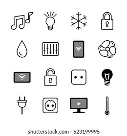 Set of icons. Internet of things. Smart house.Smart home