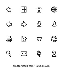 Set icons of internet and world wide web system