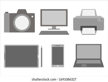 Set of icons isolated on a white background