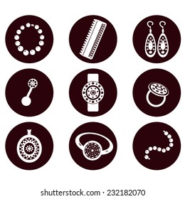 Set of icons of jewelry