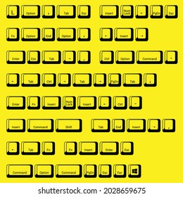 set of icons Keyboard keys
