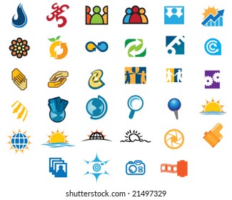 A set of icons for logos