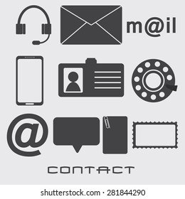 set of icons for media and communication 