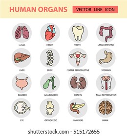Set icons of men and women in a flat linear style. Vector people avatars.