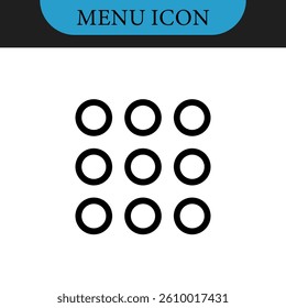 Set icons menu for apps and web. Hamburger Menu Icon. Vector icons set. Vector illustration