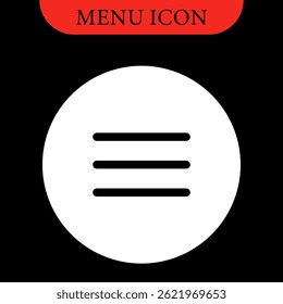 Definir menu de ícones para aplicativos e Web. Ícone Do Menu Hamburger. Ícones de vetor definidos. Ilustração vetorial