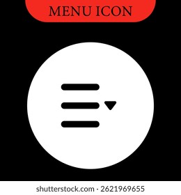 Definir menu de ícones para aplicativos e Web. Ícone Do Menu Hamburger. Ícones de vetor definidos. Ilustração vetorial