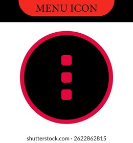 Definir menu de ícones para aplicativos e Web. Ícone Do Menu Hamburger. Ícones de vetor definidos. Ilustração vetorial