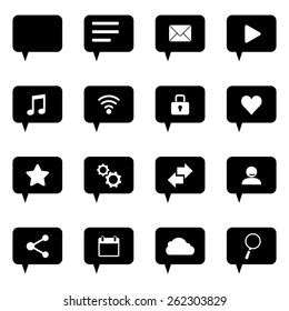 Set of icons for messages