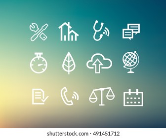set of icons with minimal and clean design