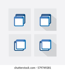 set of icons of minimized windows