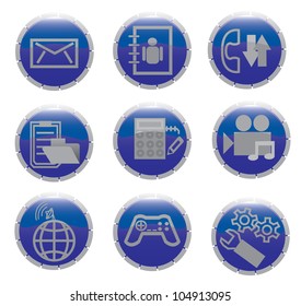 a set of icons for mobile communication