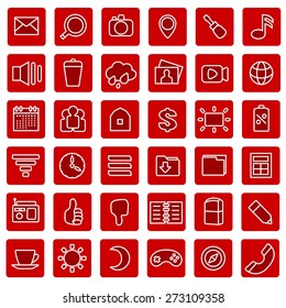 Set of icons for mobile devices