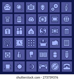 Set of icons for mobile devices