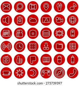 Set of icons for mobile devices