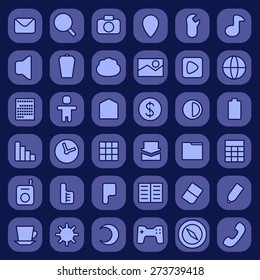 Set of icons for mobile devices