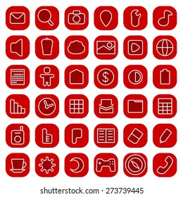 Set of icons for mobile devices