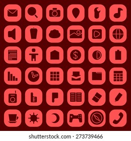 Set of icons for mobile devices