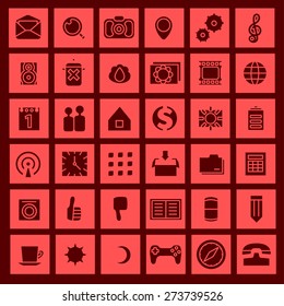 Set of icons for mobile devices